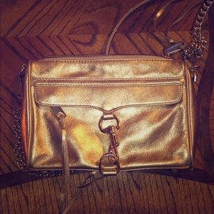 Metallic gold Rebecca Minkoff Mini Mac